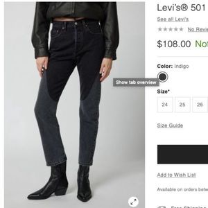 Levi’s 501 Black Chaps Jeans - 27